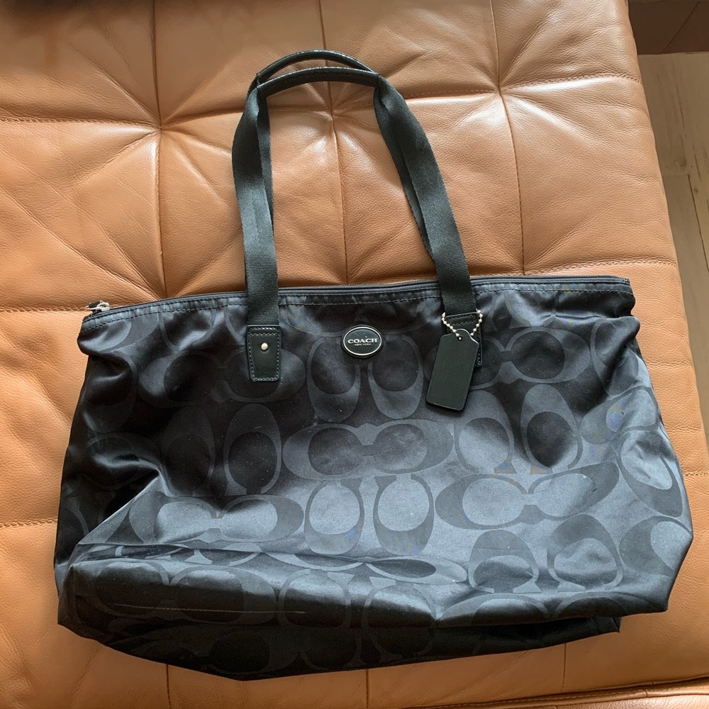 Coach Black Tote Bag Nylon
